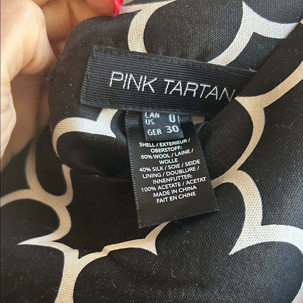 Pink Tartan Black and White Dress